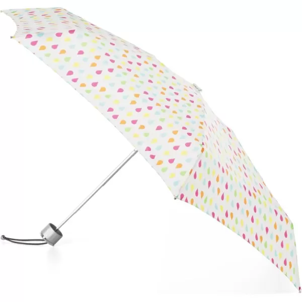 totes Compact Water-Resistant Travel Foldable Umbrella, One Size, Black