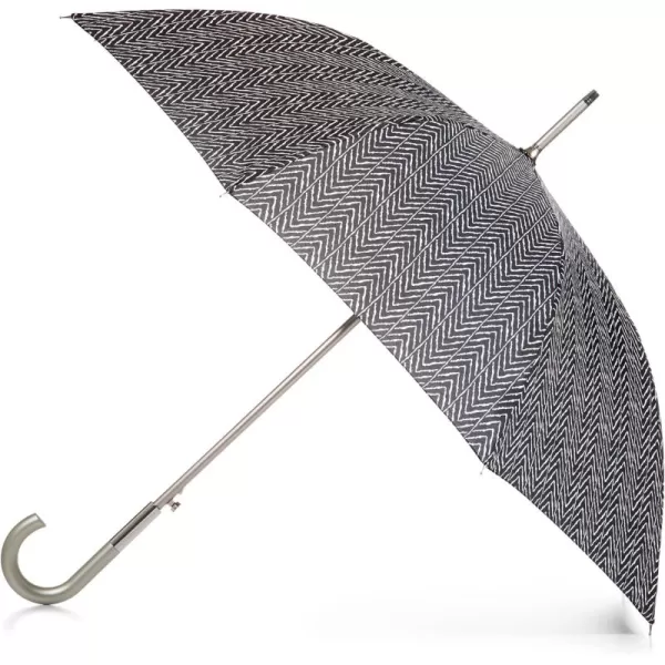 totes Unisex Auto Open J-Handle Stick ECO Umbrella