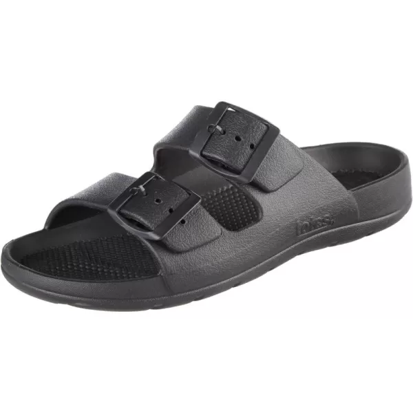 totes Women's Everywear Adjustable Double Buckle Slide Sandal
