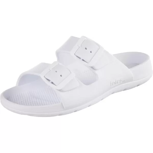 totes Women's Everywear Adjustable Double Buckle Slide Sandal