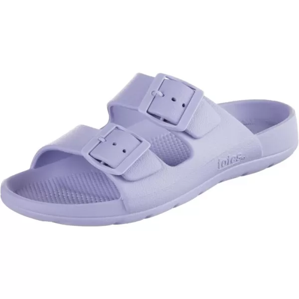 totes Women's Everywear Adjustable Double Buckle Slide Sandal