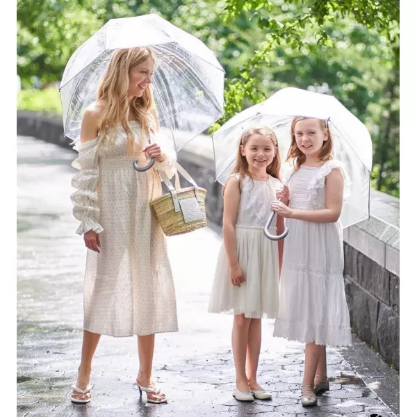 totes Adult and Kids Clear Bubble Umbrella with Dome Canopy, Lightweight Design, Wind and Rain Protection