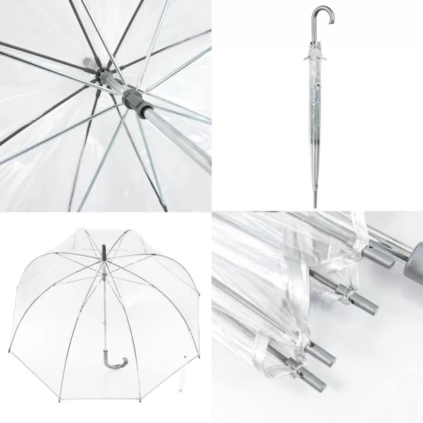 totes Adult and Kids Clear Bubble Umbrella with Dome Canopy, Lightweight Design, Wind and Rain Protection
