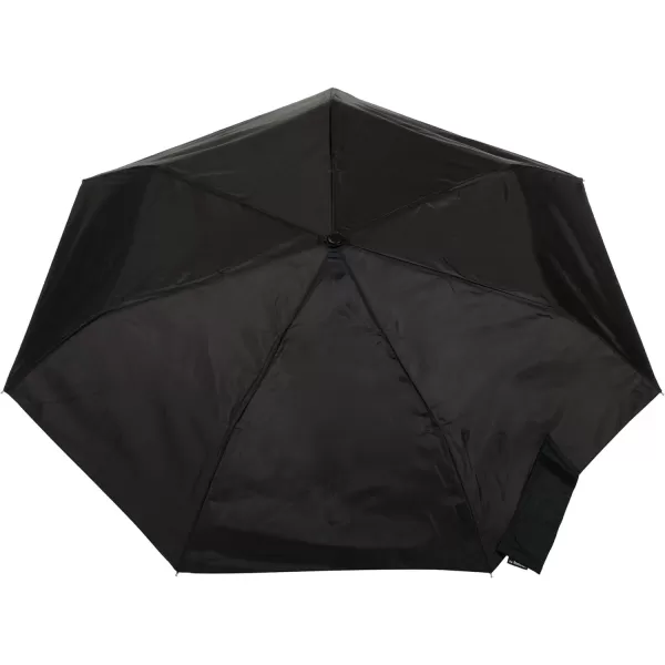 totes Automatic Open Close Water-Resistant Travel Folding Umbrella, Black