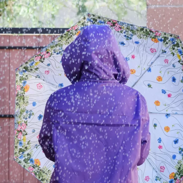 totes Canopy Print Auto Open Close Umbrella, Raindrops