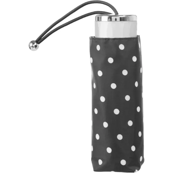 totes Compact Water-Resistant Travel Foldable Umbrella, One Size, Black