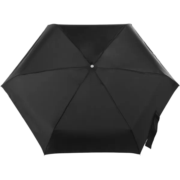 totes Compact Water-Resistant Travel Foldable Umbrella, One Size, Black