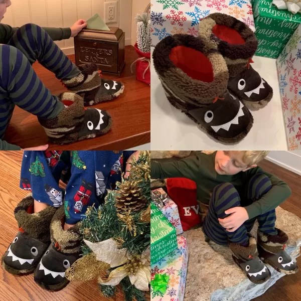 totes Girls Boys Kids Warm Soft Lightweight Washable Toddler Child Boot Slipper with Cute Animal design, Non-Slip Rubber Sole