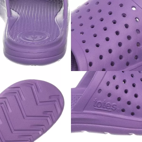 totes Kid's Everywear Ara Slide Sandal: Boy's and Girl's Vented Lightweight and Springy Design, All-Day comfort with a Flexible Waterproof Footbed, Durable Scuff Resistants, Perfect for the Summer