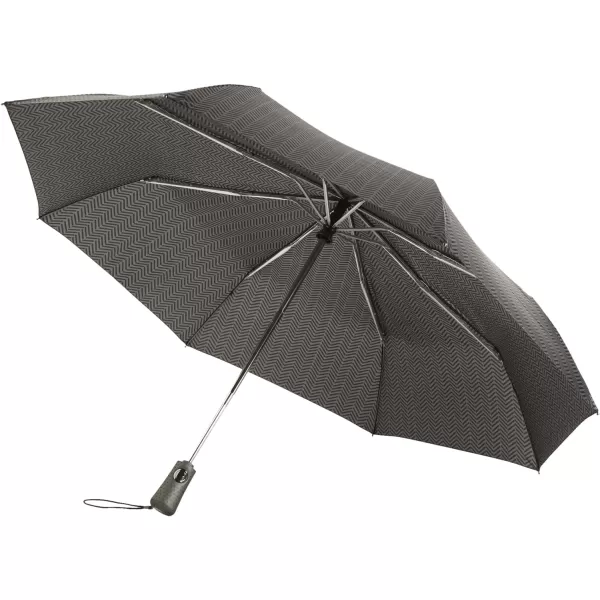totes Portable Umbrella for Travel – Compact for Car, Backpack and Purse – Windproof, Strong, UV Sun Protection, Water-Repellant, Foldable On-the-Go Umbrella with One Touch Open/Close