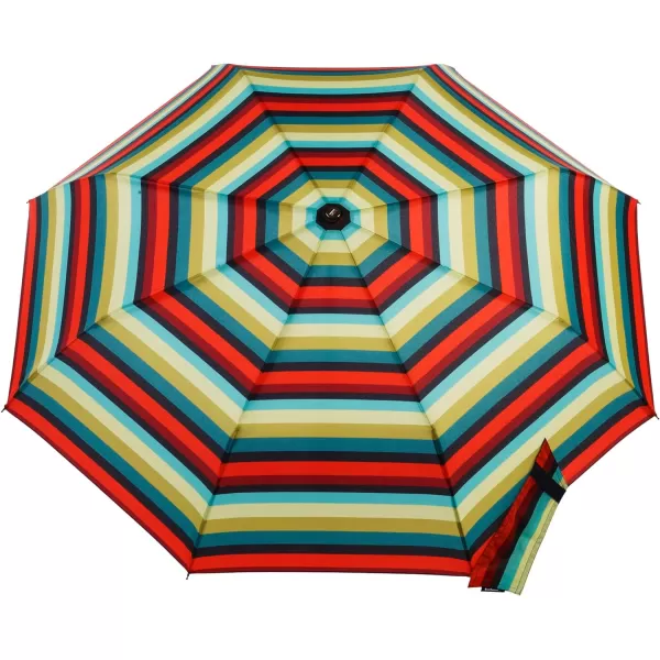 totes Titan Portable Travel Umbrella – Windproof, Waterproof, Strong, Compact Umbrella – Perfect for the Car, Backpack, and On-the-Go