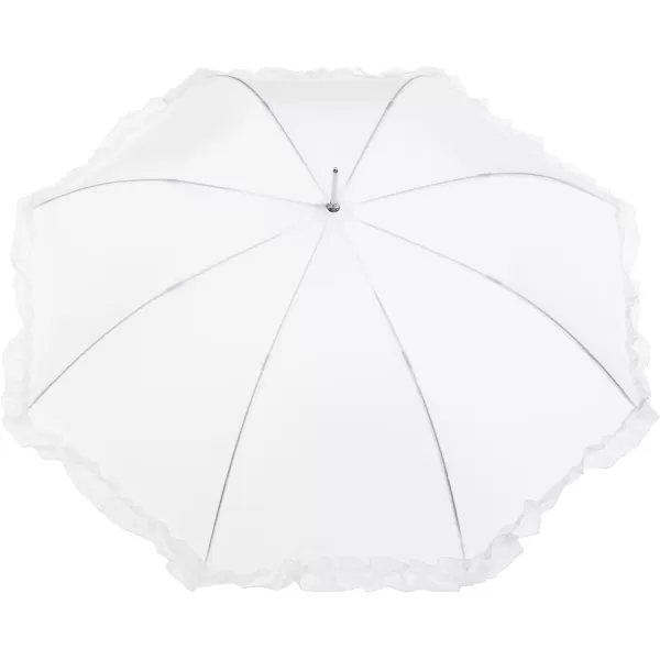 totes Women's Auto Open Ruffle Stick Umbrella 2 pack