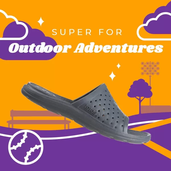 totes Women's Everywear Ara Slide: All-Day comfort in a Lightweight and Springy Sandal, Flexible Waterproof Contoured Footbed, Durable Scuff Resistants, Perfect for the Beach or Pool
