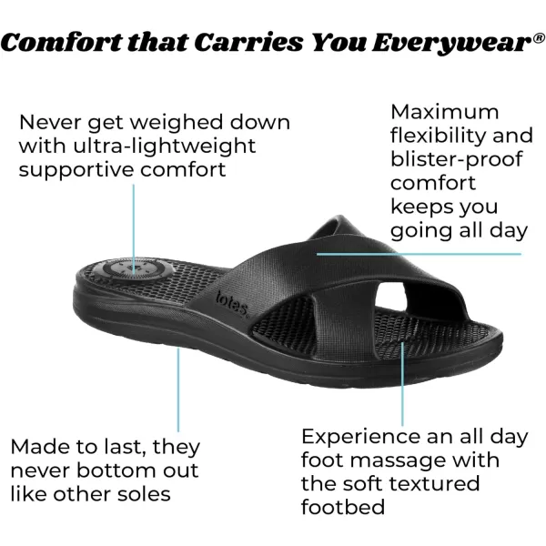 totes Women's Everywear Cross Slide Sandal