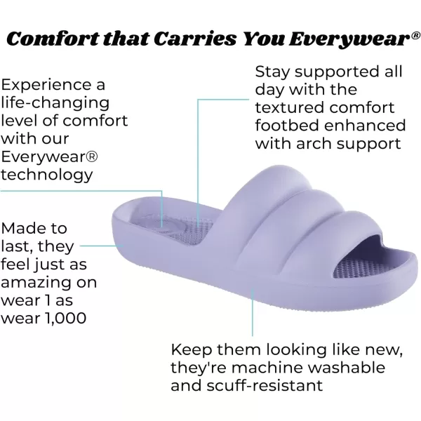 totes Women's Everywear Puffy Slide Sandal