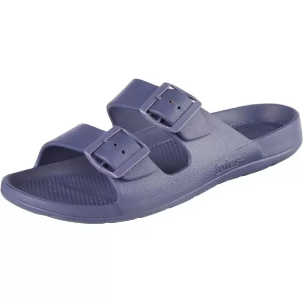 totes Men's Everywear Adjustable Double Buckle Slide Sandal