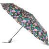imagetotes Mens and Womens Ultimate Folding Umbrella with Auto Open Close Windproof Sun ProtectionBLACK ELECTRIC FLORAL