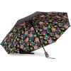 imagetotes Reverse Close Folding Inbrella with Auto Open Close and Compact Windproof Design BlackBLACK ELECTRIC FLORAL