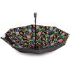 imagetotes Reverse Close Folding Inbrella with Auto Open Close and Compact Windproof Design BlackBLACK ELECTRIC FLORAL