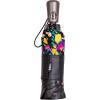 imagetotes Reverse Close Folding Inbrella with Auto Open Close and Compact Windproof Design BlackBLACK ELECTRIC FLORAL