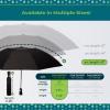 imagetotes Reverse Close Folding Inbrella with Auto Open Close and Compact Windproof Design BlackBROAD BAND