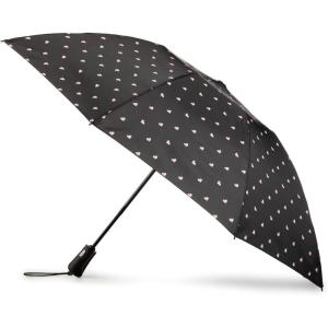 imagetotes Reverse Close Folding Inbrella with Auto Open Close and Compact Windproof Design BlackFlying Hearts