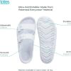 imagetotes Womens Everywear Lightweight Waterproof Adjustable Double Buckle Slide SandalWhite