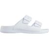 imagetotes Womens Everywear Lightweight Waterproof Adjustable Double Buckle Slide SandalWhite