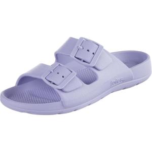 imagetotes Womens Everywear Lightweight Waterproof Adjustable Double Buckle Slide SandalPeriwinkle