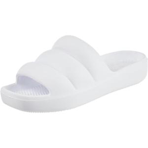 imagetotes Womens Everywear Lightweight Waterproof Puffy Cloud Slide SandalWhite