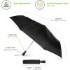 image:imageTotes Folding Golf Umbrella Water Repellant Auto OpenClose UV Sun Protection 54Inch NavyWhiteBlackbritish Tan