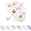 image:imagetotes Kids Clear Lightweight Dome Canopy Bubble Umbrella with Wind and Rain ProtectionHEART DOG