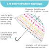 image:imagetotes Kids Clear Lightweight Dome Canopy Bubble Umbrella with Wind and Rain ProtectionOCEAN PRINCESS