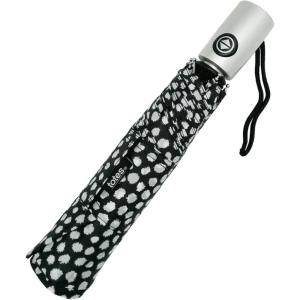 image:imageTotes NeverWet technology Auto Open Auto Close Umbrella Black With White Dots 43 arc Umbrella Medium