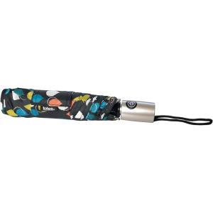 image:imagetotes Automatic Open Close WaterResistant Travel Folding Umbrella with Sun Protection Leopard SpotColorful Raindrops 