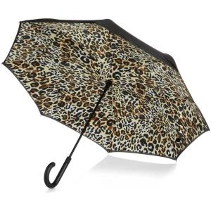 image:imageInBrella Reverse Close Umbrella One Size  Honey Leopard