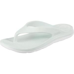 image:imagetotes Womens Everywear Lightweight Waterproof TwoTone Ara Flip Flop SandalsSea Glass With White Sole