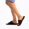image:imageTotes Mens Everywear Slide Sandals Lightweight Waterproof Comfort Slides with Cushioned Footbed for Pool Beach amp Everyday WearBlack  Perforated