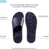 image:imageTotes Mens Everywear Slide Sandals Lightweight Waterproof Comfort Slides with Cushioned Footbed for Pool Beach amp Everyday WearNavy Blue  Perforated