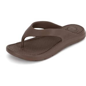 image:imageTotes Mens Everywear Flip Flop Sandals Lightweight Waterproof Sandals with Cushioned Comfort for Beach Pool amp Everyday WearWalnut