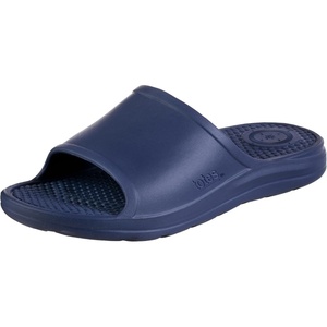 image:imageTotes Mens Everywear Slide Sandals Lightweight Waterproof Comfort Slides with Cushioned Footbed for Pool Beach amp Everyday WearNavy Blue  Classic