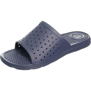 image:imageTotes Mens Everywear Slide Sandals Lightweight Waterproof Comfort Slides with Cushioned Footbed for Pool Beach amp Everyday WearNavy Blue  Perforated