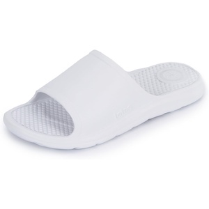 image:imageTotes Mens Everywear Slide Sandals Lightweight Waterproof Comfort Slides with Cushioned Footbed for Pool Beach amp Everyday WearWhite
