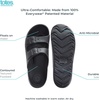 image:imageTotes Kids Everywear Double Buckle Slide Sandals Lightweight Waterproof Slides with Textured FootbedBlack
