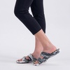 image:imageTotes Kids Everywear Double Buckle Slide Sandals Lightweight Waterproof Slides with Textured FootbedGrey White Marble