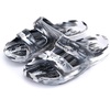 image:imageTotes Kids Everywear Double Buckle Slide Sandals Lightweight Waterproof Slides with Textured FootbedGrey White Marble