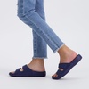 image:imageTotes Kids Everywear Double Buckle Slide Sandals Lightweight Waterproof Slides with Textured FootbedPaisley Purple