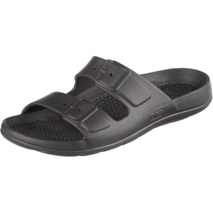 image:imageTotes Kids Everywear Double Buckle Slide Sandals Lightweight Waterproof Slides with Textured FootbedBlack