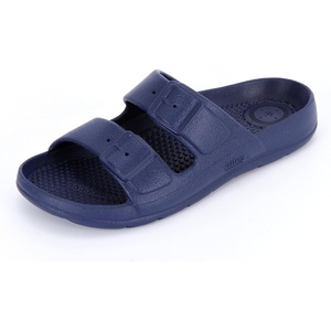 image:imageTotes Kids Everywear Double Buckle Slide Sandals Lightweight Waterproof Slides with Textured FootbedSoda Blue