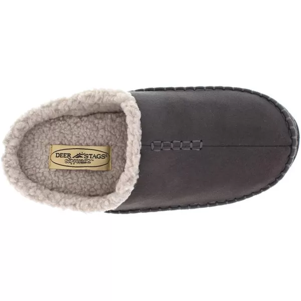 Deer Stags Men's Slipper, Charcoal, 7